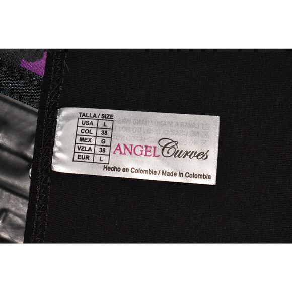 ANGEL CURVES NEW $72 Purple Black Animal Print Sport Shaper Waist Trainer Large - Picture 3 of 3